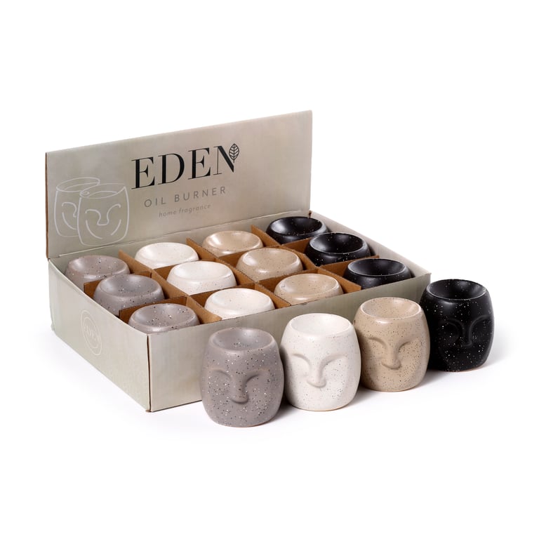 Ceramic Dolomite Oil Burner - Eden Stone Effect Home Fragrance Aromatherapy Tea Light Compatible