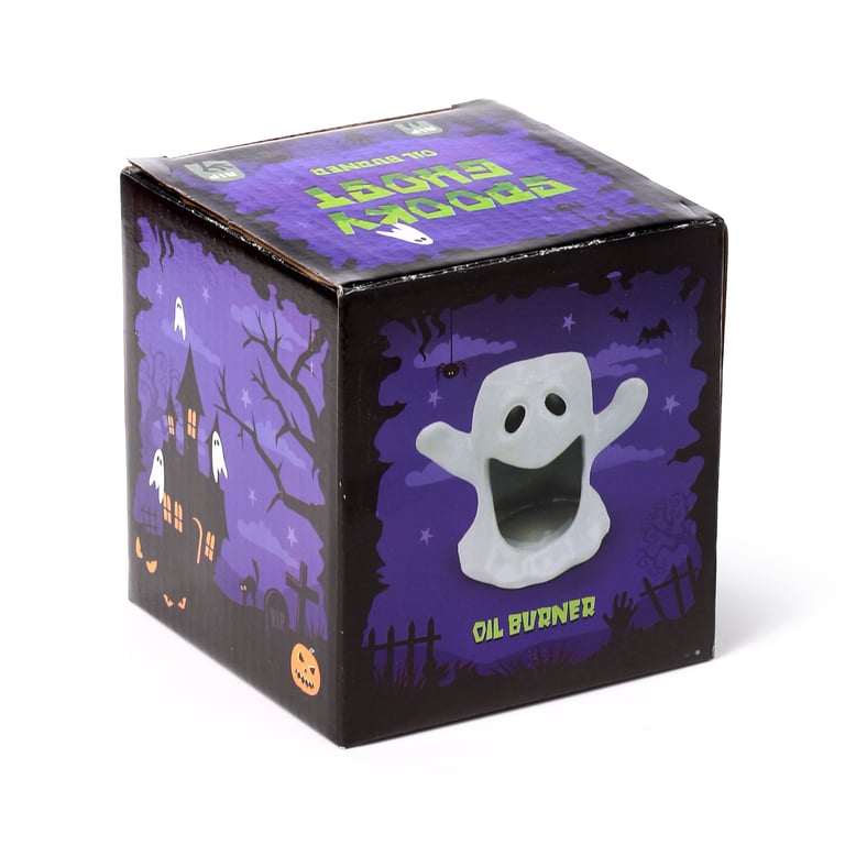 Ceramic Shaped Oil & Wax Burner - Ghost, Middle Temperature Porcelain Home Fragrance Burner