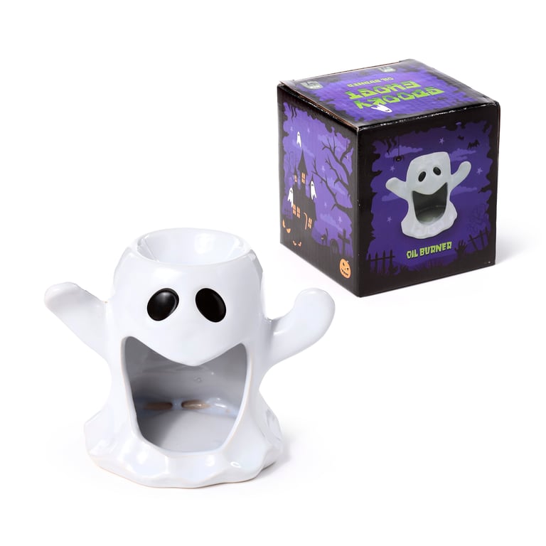 Ceramic Shaped Oil & Wax Burner - Ghost, Middle Temperature Porcelain Home Fragrance Burner