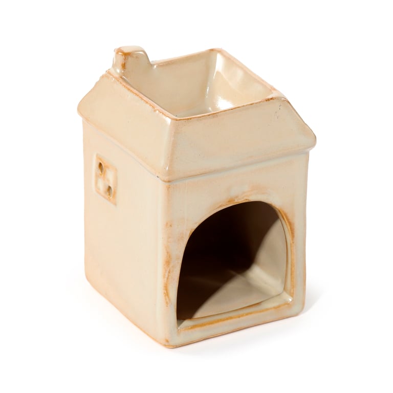 Porcelain Eden House Shaped Oil Diffuser - Middle Temperature Burner