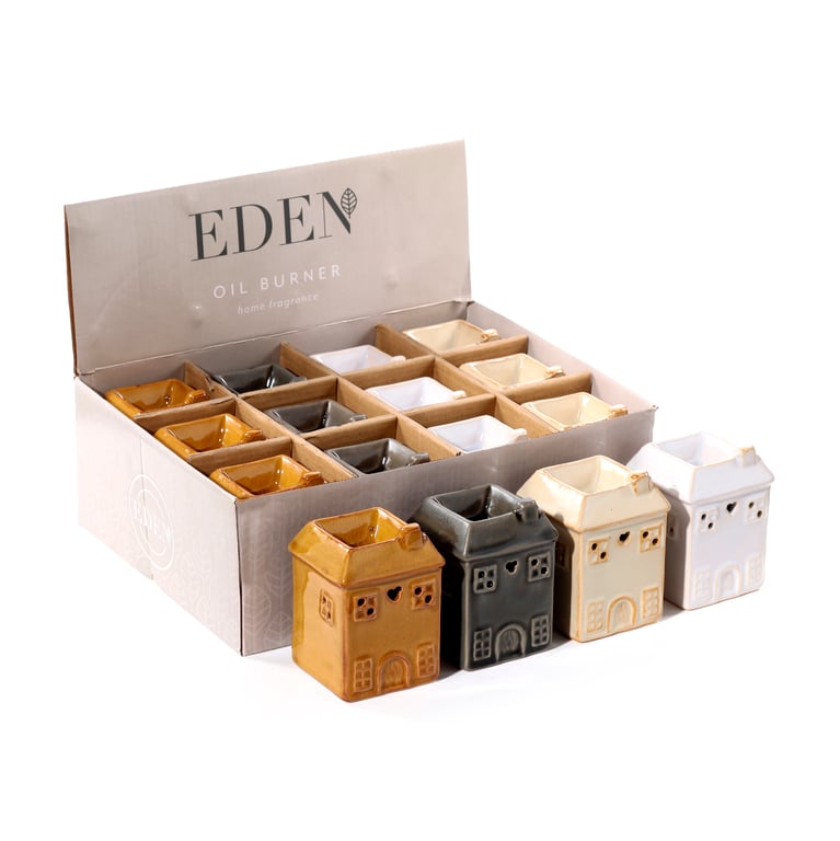 Porcelain Eden House Shaped Oil Diffuser - Middle Temperature Burner