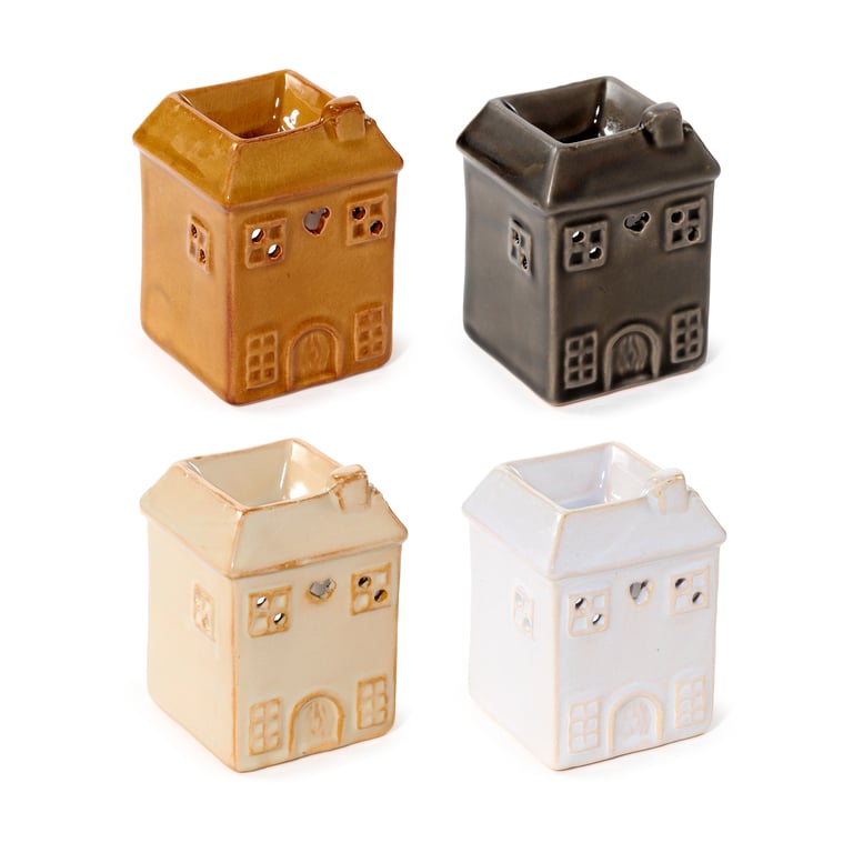 Porcelain Eden House Shaped Oil Diffuser - Middle Temperature Burner
