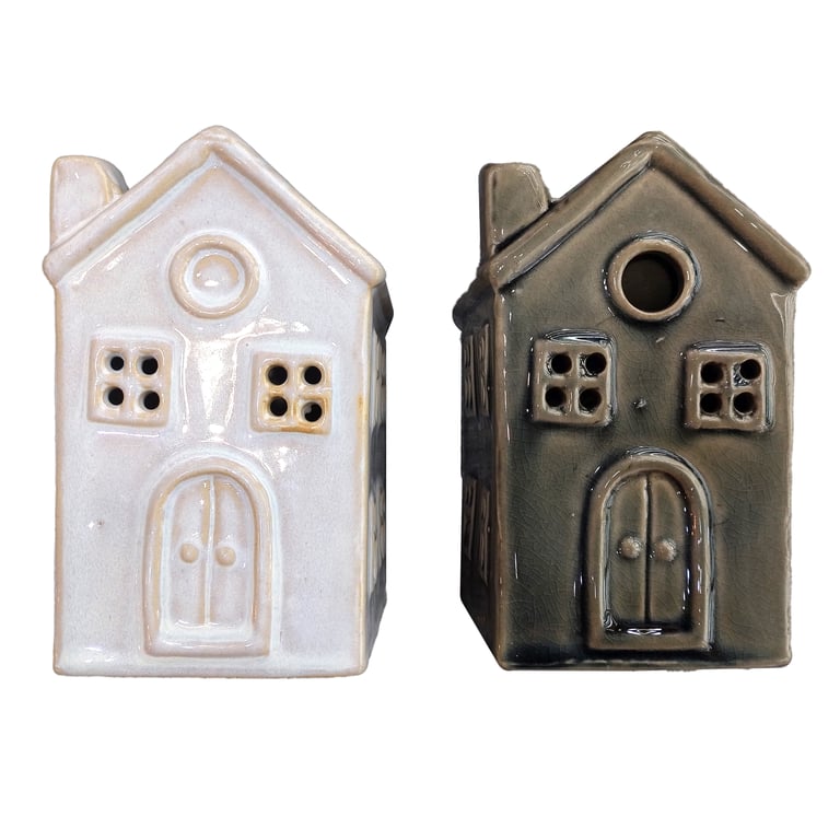 Porcelain Eden House Shaped Oil Burner - Perfect Home Decor Aroma Diffuser Holder