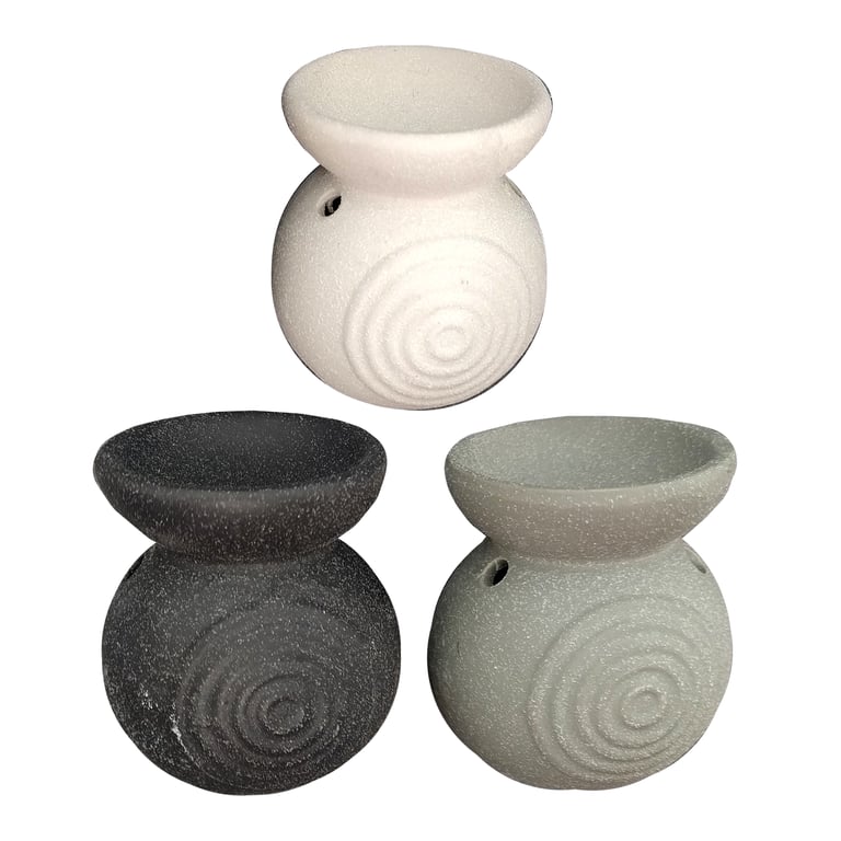 Porcelain Speckled Spiral Oil Burner - Middle Temperature Home Decor Diffuser