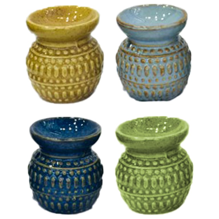 Porcelain Small Oil Burner - Eden Dotty, Middle Temperature, Tea Light Compatible Home Decor