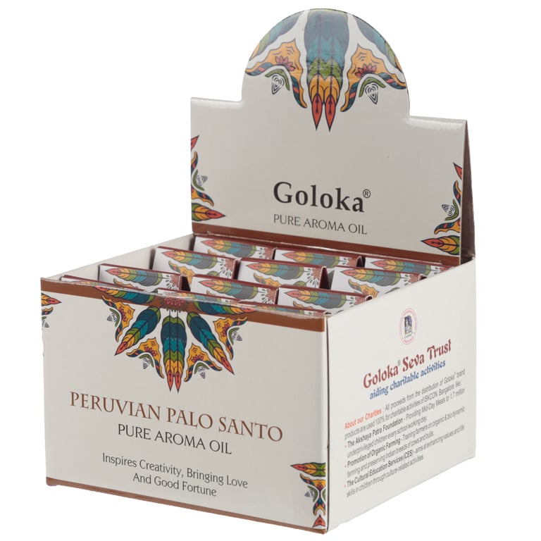 Goloka Fragrance Aroma Oils - Palo Santo Essential Oil Blend (Cruelty-Free & Vegan)
