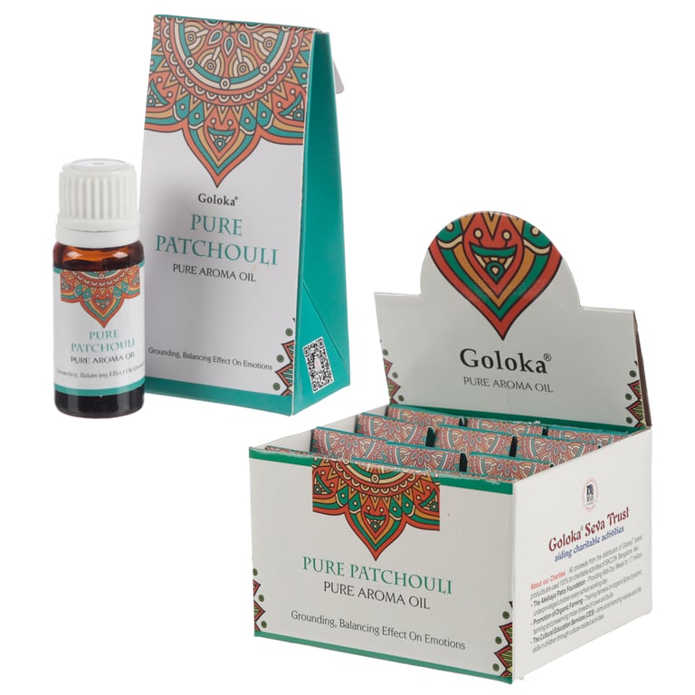 Goloka Pure Patchouli Fragrance Oil - Vegan & Cruelty-Free Home Diffuser Oil