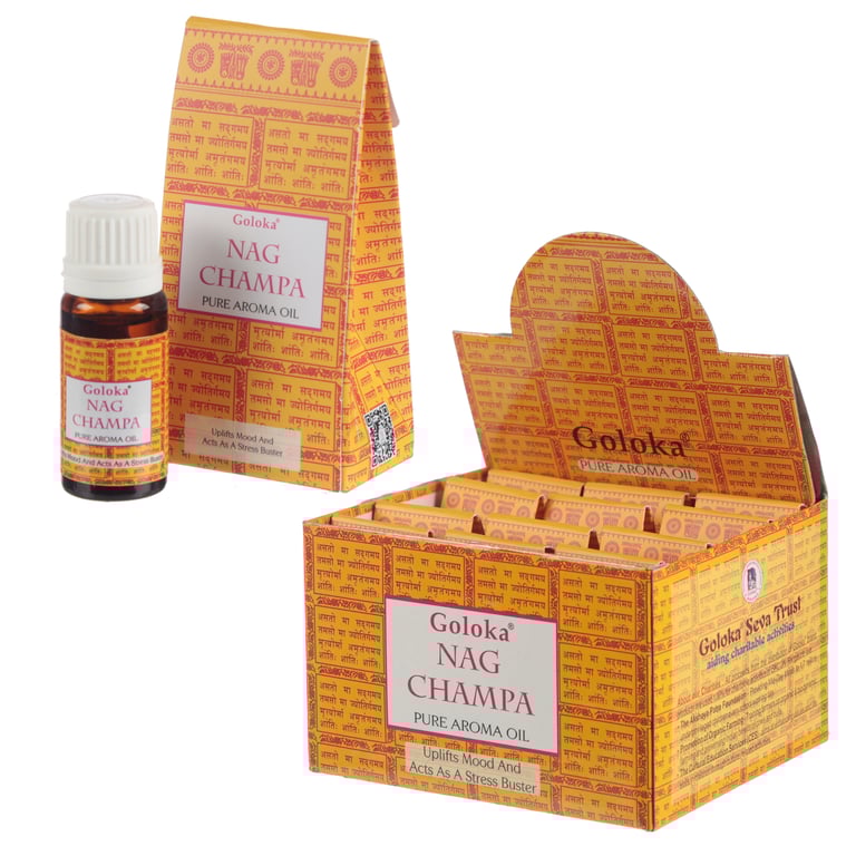 Goloka Nag Champa Vegan & Cruelty Free Fragrance Oils 10ml