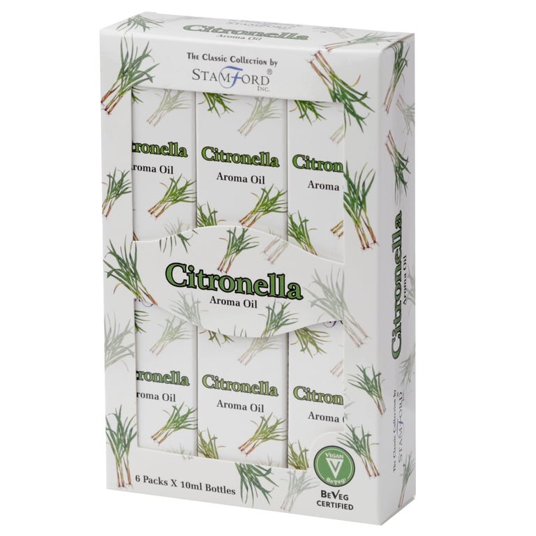 Stamford Citronella Aroma Oil - 10ml Cruelty-Free Vegan Fragrance Oil for Home Use