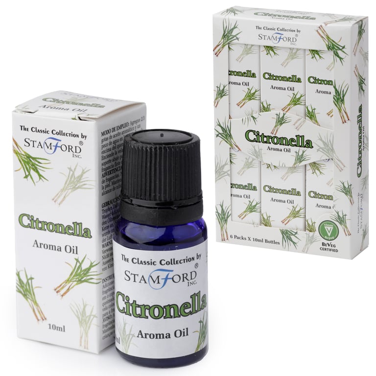 Stamford Citronella Aroma Oil - 10ml Cruelty-Free Vegan Fragrance Oil for Home Use