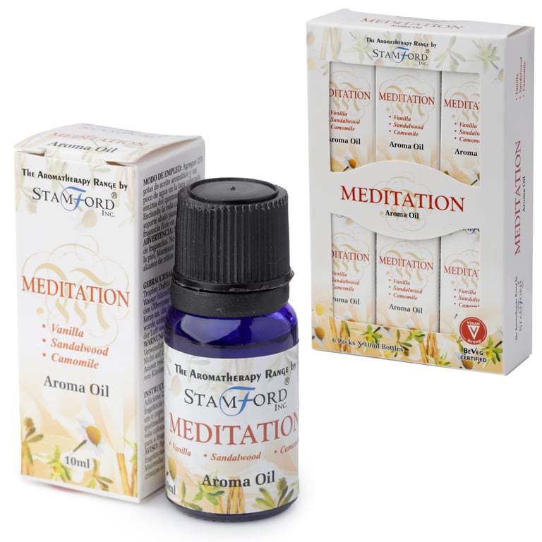 Stamford Aroma Oil - Cruelty Free Meditation Fragrance Oil, 10ml Glass Bottle, Vegan & Essential Oil for Reed Diffusers and Oil Burners