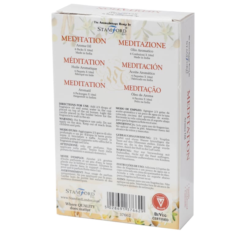 Stamford Aroma Oil - Cruelty Free Meditation Fragrance Oil, 10ml Glass Bottle, Vegan & Essential Oil for Reed Diffusers and Oil Burners