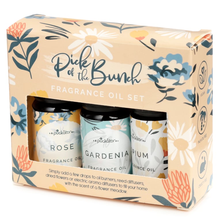 Vegan Fragrance Oil Set - Rose, Honeysuckle & Opium Scented Oils for Reed Diffusers and Burners