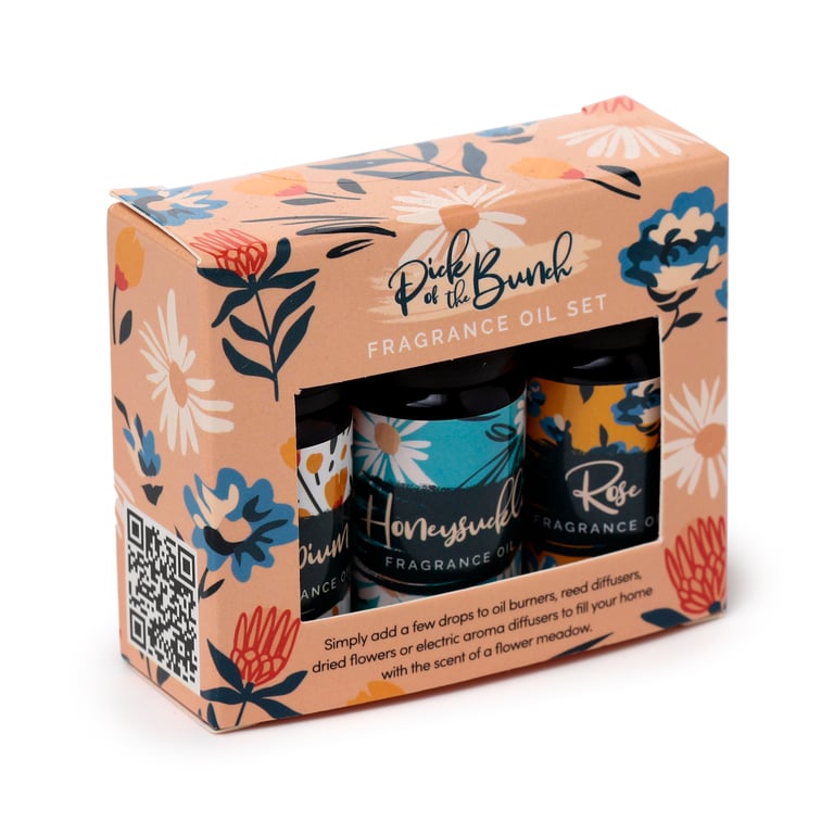 Vegan Fragrance Oil Set - Rose, Honeysuckle & Opium Scented Oils for Reed Diffusers and Burners