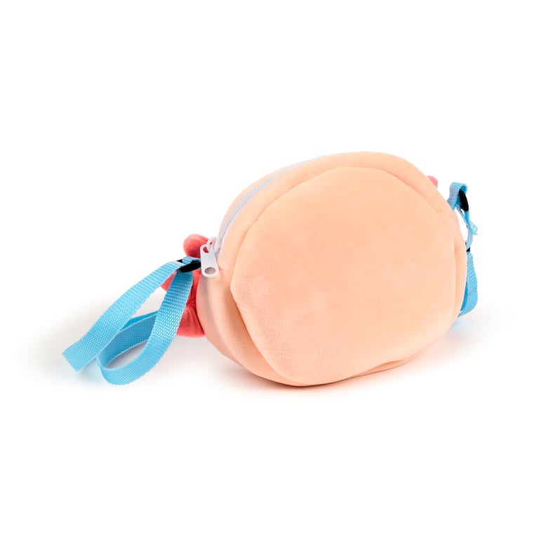 Adoramals Maddie the Axolotl Plush Crossbody Bag - Adjustable Polyester Shoulder Bag