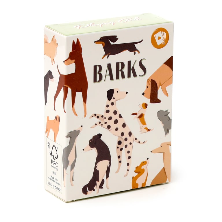 Standard Deck of Playing Cards - Barks Dog (52 Card Deck with 2 Jokers)