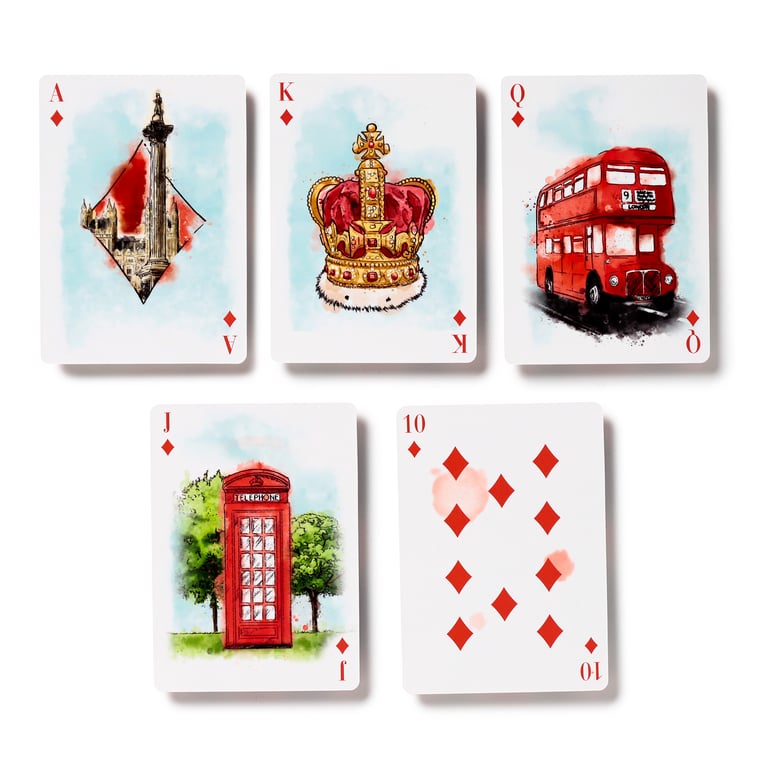 London Tour Standard Deck of 52 Playing Cards with 2 Jokers