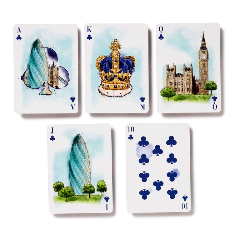 London Tour Standard Deck of 52 Playing Cards with 2 Jokers