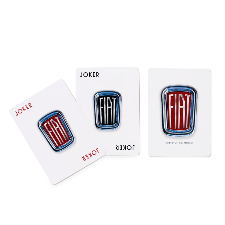 Licensed Fiat 500 Playing Cards - 52 Card Deck with Jokers