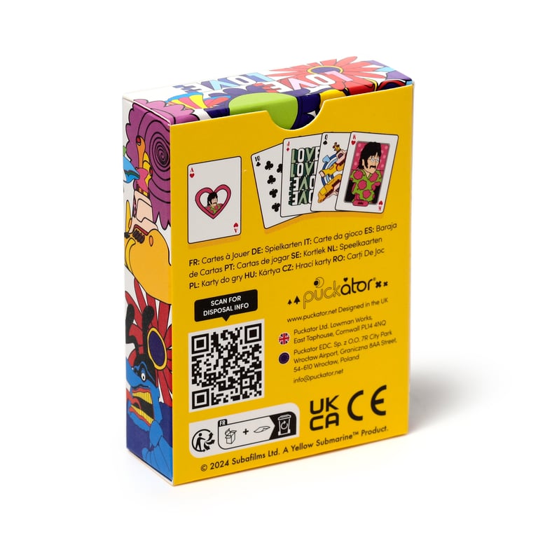 The Beatles Yellow Submarine Licensed 52 Card Deck with Jokers