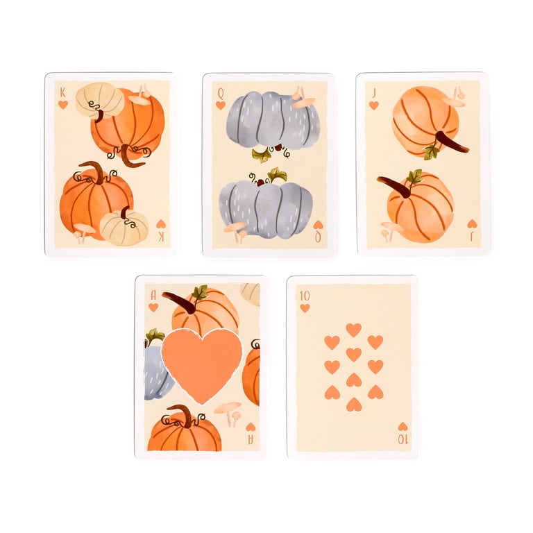 Autumn Harvest Standard Deck of 52 Card Playing Cards with Jokers