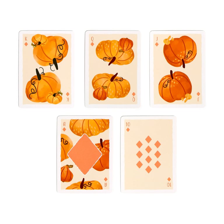 Autumn Harvest Standard Deck of 52 Card Playing Cards with Jokers