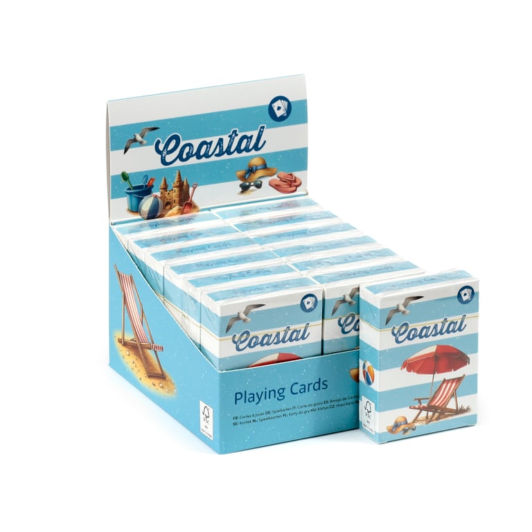 Standard Deck of Playing Cards - Coastal 52 Card Set with Jokers