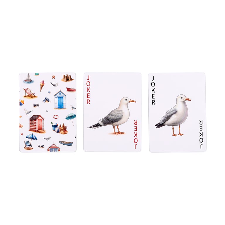 Standard Deck of Playing Cards - Coastal 52 Card Set with Jokers