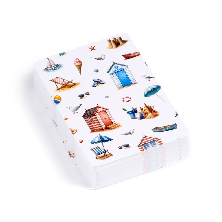 Standard Deck of Playing Cards - Coastal 52 Card Set with Jokers