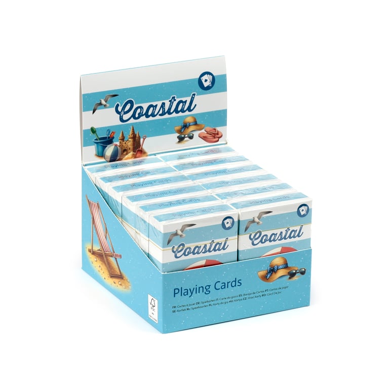 Standard Deck of Playing Cards - Coastal 52 Card Set with Jokers