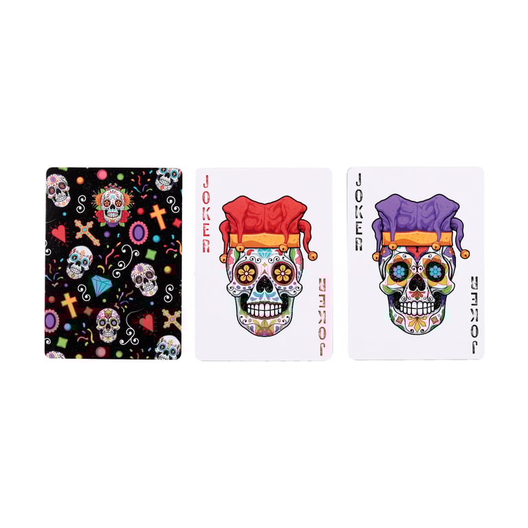 Standard Day of the Dead 52 Card Deck with Jokers