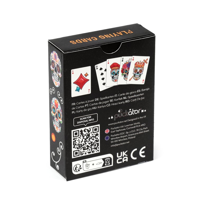 Standard Day of the Dead 52 Card Deck with Jokers