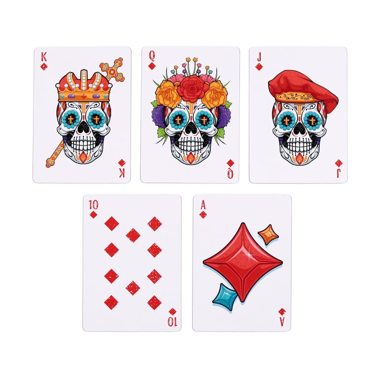 Standard Day of the Dead 52 Card Deck with Jokers