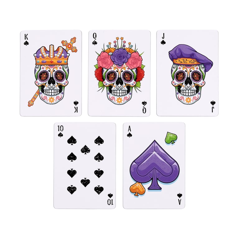 Standard Day of the Dead 52 Card Deck with Jokers