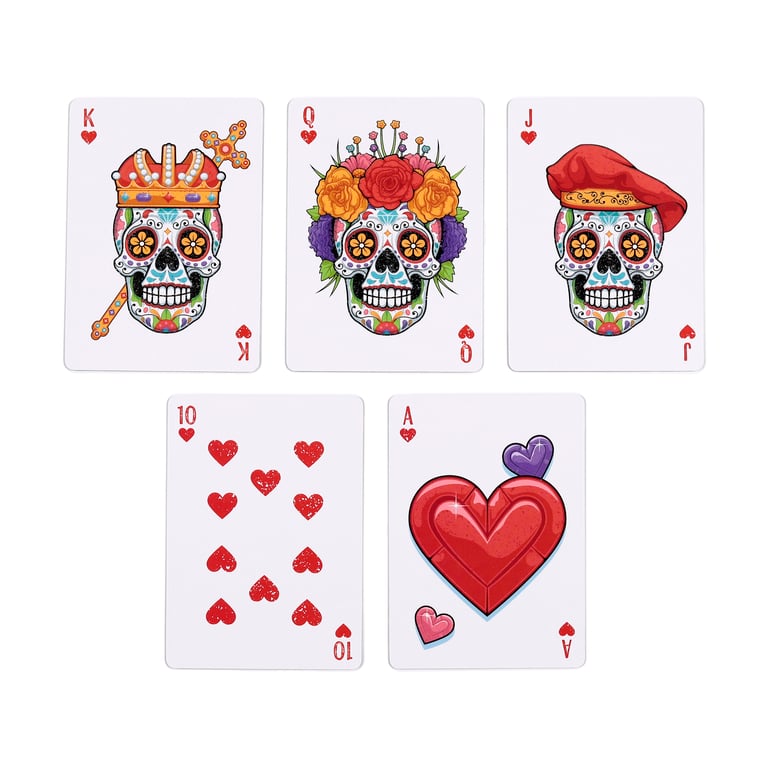 Standard Day of the Dead 52 Card Deck with Jokers