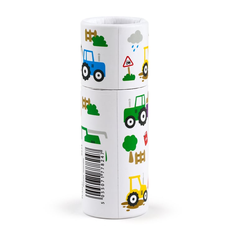 Little Tractors 12 Piece Wooden Colouring Pencil Set with Assorted Colours and Poplar Wood Construction