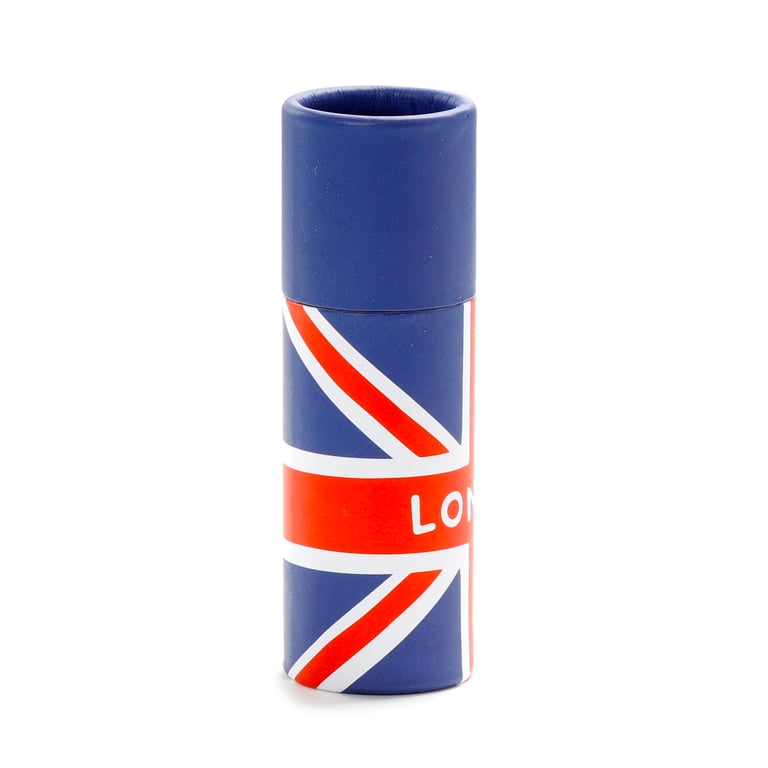 Wooden Colouring Pencil Set - 12 Piece Union Jack Design, Handcrafted Wood and Card Construction, Assorted Colours for Kids and Adults