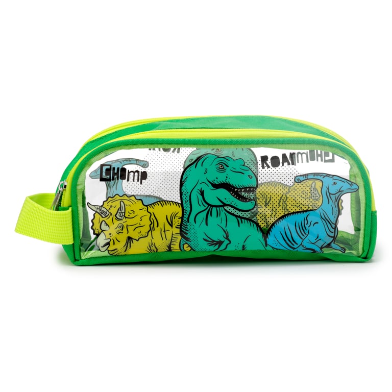 Clear Window Dinosauria PVC Metal Pencil Case
