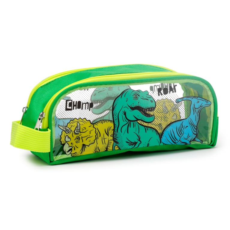 Clear Window Dinosauria PVC Metal Pencil Case