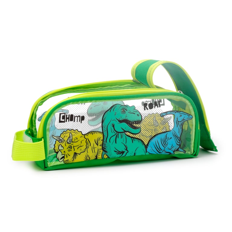 Clear Window Dinosauria PVC Metal Pencil Case