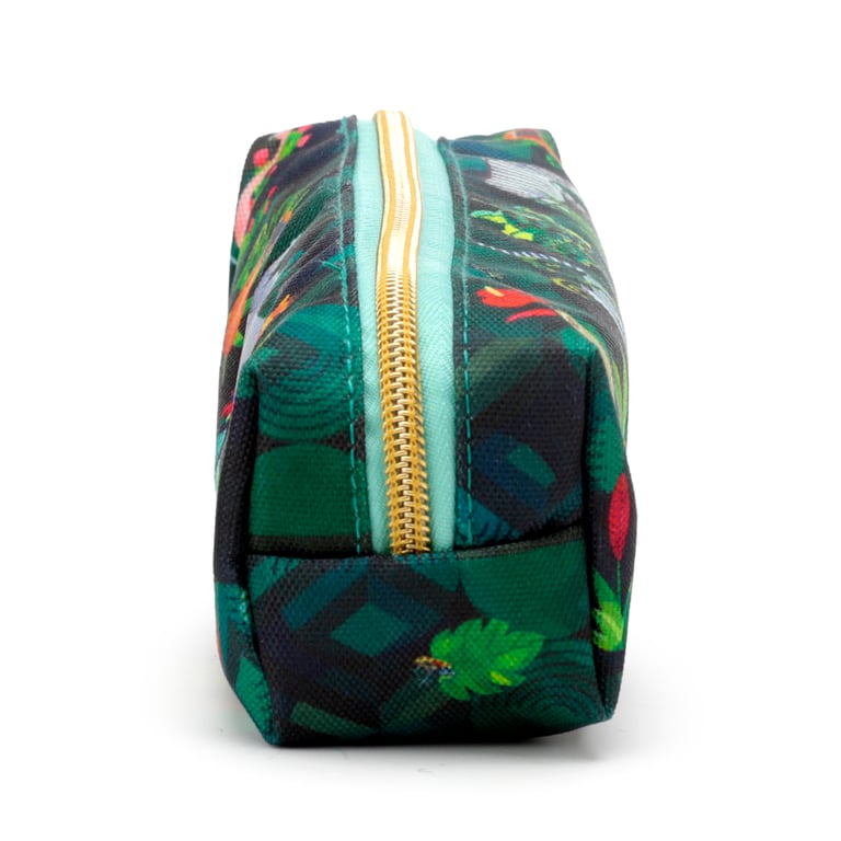 Canvas Animal Kingdom Pencil Case - Eco-Friendly Travel Accessory