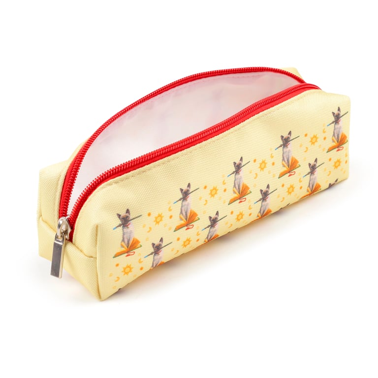 Lisa Parker Hocus Pocus Cat Canvas Pencil Case - Fully Licensed and Durable
