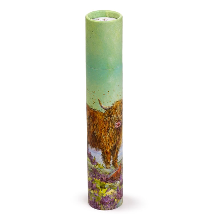 Jan Pashley Highland Coo 12-Piece Wooden Colouring Set - Large Tube