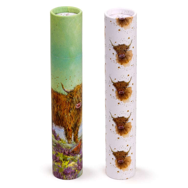Jan Pashley Highland Coo 12-Piece Wooden Colouring Set - Large Tube
