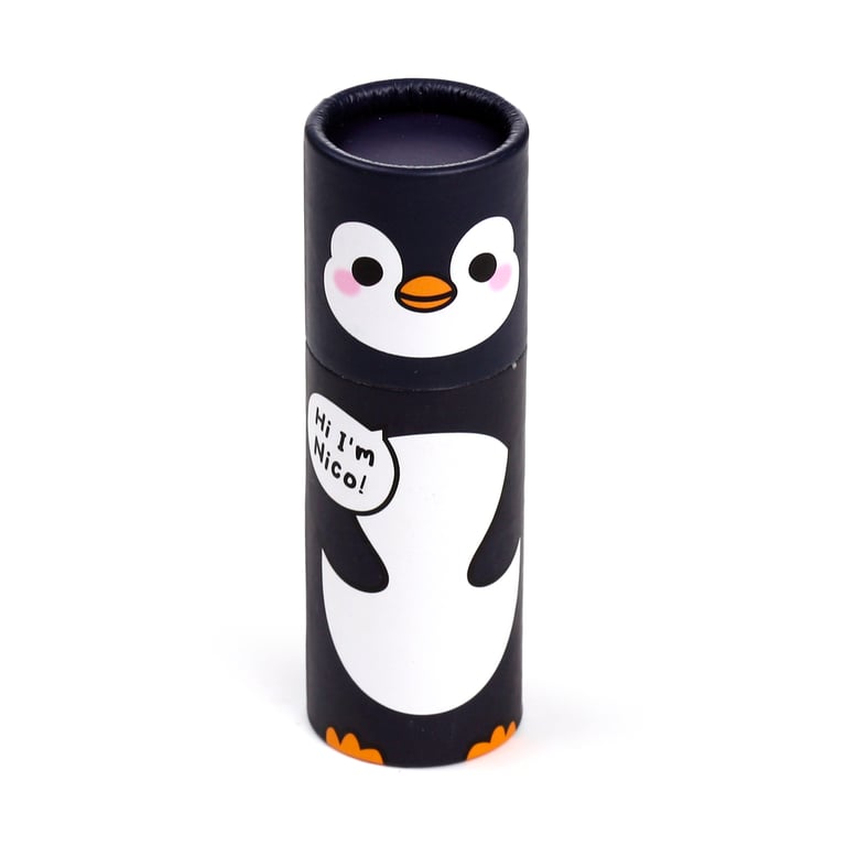 Adoramals Penguin 12-Piece Wooden Colouring Pencil Set - Poplar Wood & Card Material