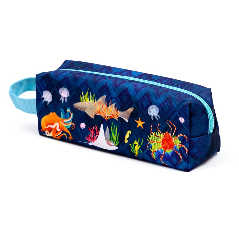 Oxford Cloth Pencil Case - Marine Kingdom School Supplies Organizer