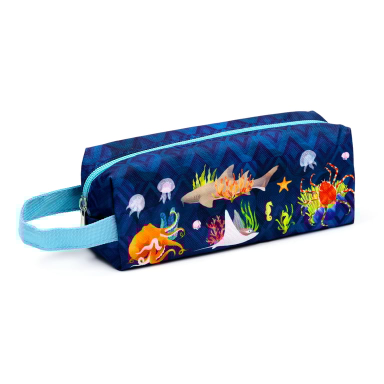 Oxford Cloth Pencil Case - Marine Kingdom School Supplies Organizer