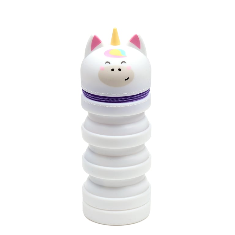 Silicone Pop Up Pencil Case - Adoracorn Unicorn Metal Zip Organizer