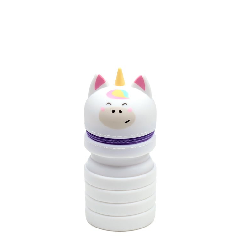 Silicone Pop Up Pencil Case - Adoracorn Unicorn Metal Zip Organizer