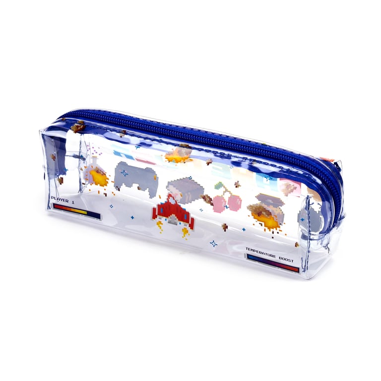 Clear Window PVC and Metal Pencil Case - Game Over School Supplies Organizer